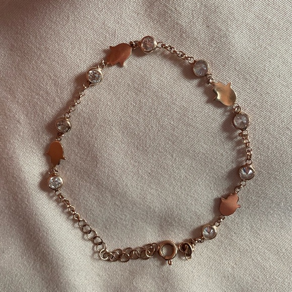 Rose Gold Hamsa Bracelet - Picture 3 of 5